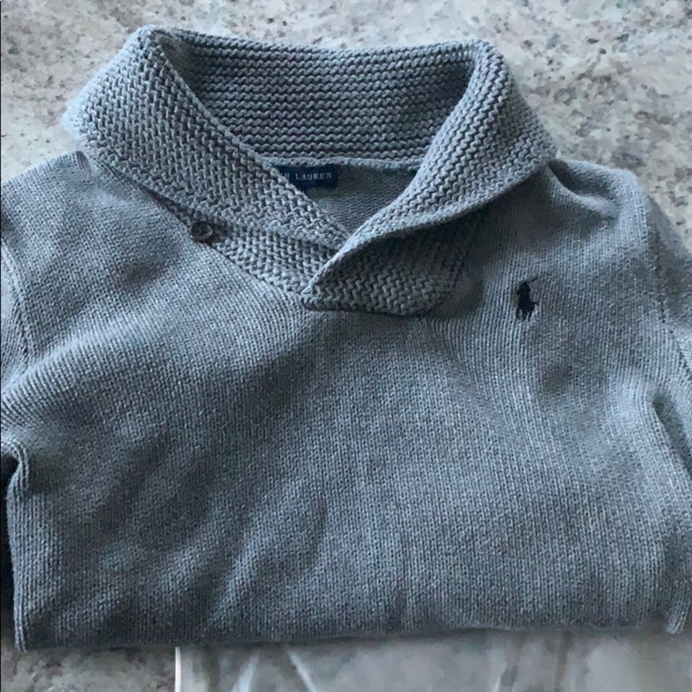 Polo by Ralph Lauren Sweater Heather Gray Large